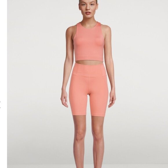 GIRLFRIEND COLLECTIVE High-Rise Bike Shorts in Primrose - Picture 1 of 13